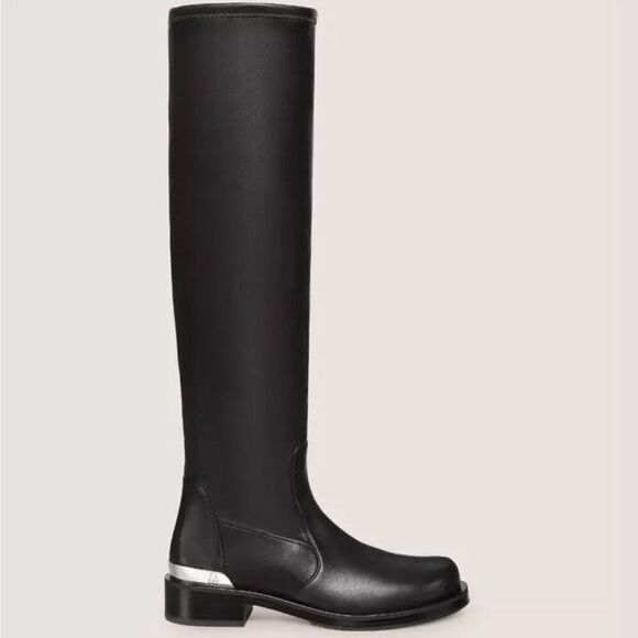 Stuart Weitzman Women's Mercer Bold Sw Logo Slouch Boots Fashion size 8 $ 895.00 - Picture 2 of 6